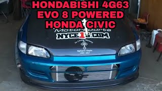 HONDABISHI 4G63 EVO 8 POWERED｜HONDA CIVIC＃SHORTS＃SHORT [upl. by Meela]