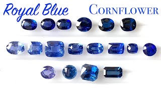 Royal blue or Cornflower Blue Sapphire Clarification and understanding color of sapphires [upl. by Dael]