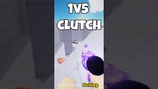 Roblox Rivals 1V5 Clutch VS Schlep roblox gaming [upl. by Akimot277]