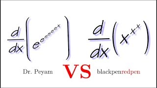 derivative of eeeeeex vs derivative of xxx dr peyam vs bprp [upl. by Oironoh]