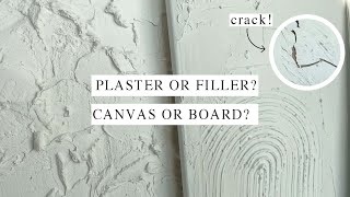 Plaster Vs Filler Textured Art  Canvas or Board [upl. by Niltyak]