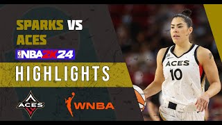 Shocking WNBA Result Las Vegas Aces vs Los Angeles Sparks Highlights [upl. by Boothman902]