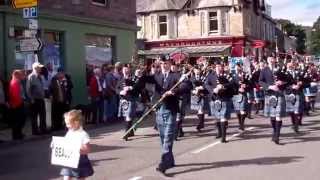 Beauly Pipe Band Highland Games Parade Pitlochry Perthshire Scotland [upl. by Mercola]