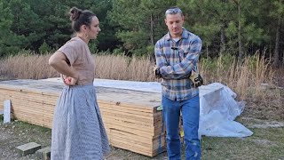 The Flu Stopped our Off Grid House Build  Finally Finishing Foundation and Starting Floor Framing [upl. by Nosde]