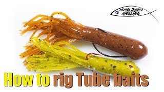 How to rig Tube Baits  on jig head  and Texas style [upl. by Legin]