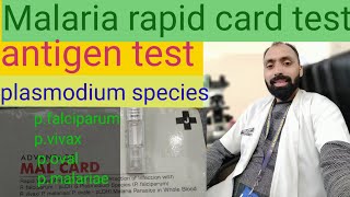 malaria test in hindi \ malaria test procedure in hindimaleria test kit method [upl. by Rodney]