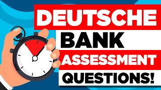 DEUTSCHE BANK ASSESSMENT TEST QUESTIONS amp ANSWERS Pass Your Test with 100 [upl. by Niledam]