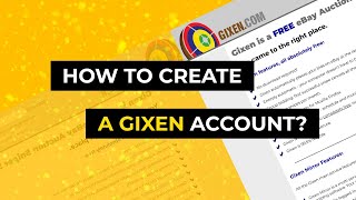 How to create a GIXEN ACCOUNT [upl. by Ahsetel]