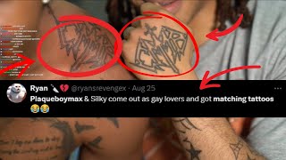 plaqueboymax5 COMES OUT THE CLOSET AND GETS MATCHING TATTOOS WITH HIS DADDY SilkyLive [upl. by Assiruam]