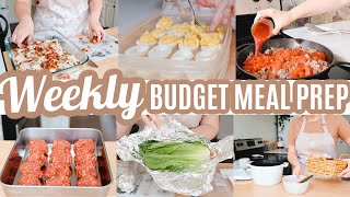 EASY BUDGET FRIENDLY WEEKLY MEAL PREP RECIPES LARGE FAMILY MEALS WHATS FOR DINNER FREEZER MEALS [upl. by Gnilrad]