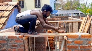 Lintel centring and reinforcement work  Lintel construction  Sree Hari Constructions [upl. by Guenzi121]