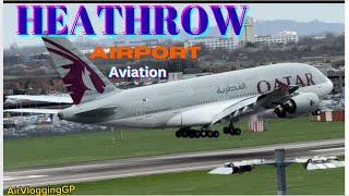 Heathrow Airport Plane Spotting Spectacular Landing on Runway 09L 25 Feb 2024 [upl. by Herbert]