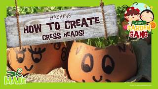 How to Create Cress Heads  Kids Garden Gang Project at Haskins [upl. by Oruasi]