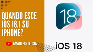 QUANDO VIENE RILASCIATO iOS 181 [upl. by Iahk501]