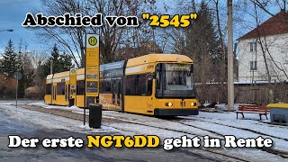 Straßenbahn Dresden  Abschied von NGT6DD 2545 [upl. by Elana]