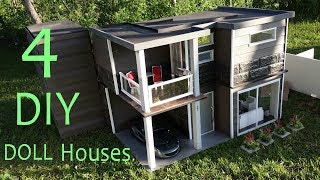 4 DIY Doll Houses [upl. by Adnuhs]