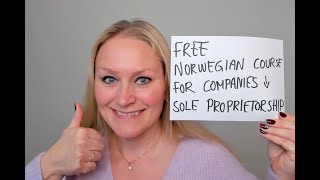 Video 1175 Free Norwegian course for sole proprietorship enkeltpersonforetak [upl. by Sibeal]