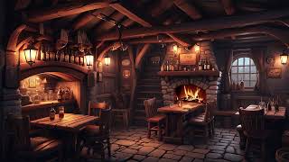 Cozy Tavern Music With Fire Sounds  Study Work Sleep Sounds  Celtic Fantasy Medieval Music [upl. by Dranek]