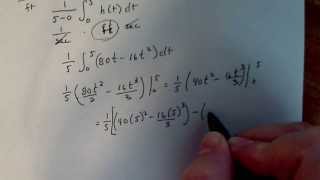 Calculus 2 Integration and Average Height of a Projectile [upl. by Petes]