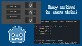 Easy method to save data in Godot 4 [upl. by Selwyn]