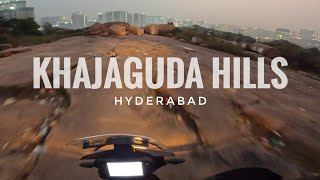 Khajaguda hills  Khajaguda lake  Hyderabad  KTM Adventure Explore with goutham [upl. by Tennies]