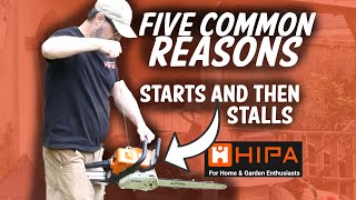 5 Reasons Your Chainsaw Starts and Stalls [upl. by Warder]