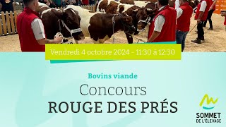 Sommet de lélevage 2024  Bovins viande  Concours Rouge des Prés  04102024 [upl. by Inavihs]