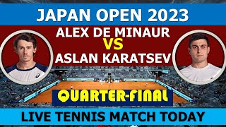 Alex de Minaur vs Aslan Karatsev  Japan Open 2023 [upl. by Yonina]