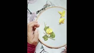 Convolvulus Flower Ribbon Embroidery Tutorial [upl. by Ugo]