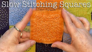 Quick Easy Slow Stitching Squares Beginner Friendly Patchwork [upl. by Gosnell465]