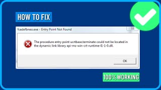 How to Fix Dynamic Link Library apimswincrtruntimel110dll Error in Windows 111087 [upl. by Eeliak]