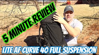 5 Minute Backpacking Gear Review  LiteAF Curve 40 Full Suspension Dyneema Backpack [upl. by Stalk]