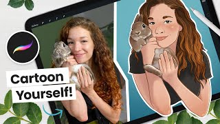 How To Cartoon Yourself in Procreate • Stepbystep Tutorial Pro Tips amp Tricks [upl. by Cheney]