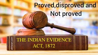 Proved disproved not proved  Indian evidence act  Malayalam [upl. by Lashar]