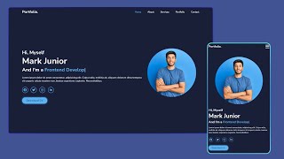 How to make Responsive Portfolio Website using HTML CSS amp JavaScript  step by step  heresthecode [upl. by Cosmo]