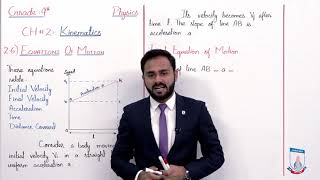 Class 9  Physics  Chapter 2  Lecture 7  First Equation of Motion  Allied Schools [upl. by Oidale]