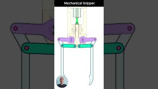 Mechanical Gripper mechanism engineering mechanical solidworks shorts [upl. by Schrick]