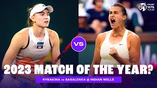 FULL MATCH  Elena Rybakina vs Aryna Sabalenka  2023 Indian Wells Final [upl. by Leon]