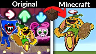 FNF Character Test  Gameplay VS Minecraft Note Block  Bunzo Bunny  Huggy Wuggy  Poppy Playtime [upl. by Weinreb]