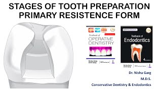 STAGES OF TOOTH PREPARATION  PRIMARY RESISTANCE FORM  MADE EASY [upl. by Gemina371]