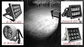 Security Camera IR Illuminator Floodlight  Testing 4 new lights [upl. by Isewk]