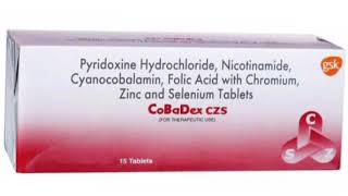 CoBaDex CZS Tablets Pyridoxine Hydrochloride Nicotinamide Cyanocobalamin Folic Acid with Chromium [upl. by Inafets777]