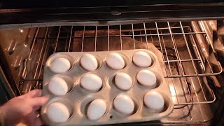 Oven baked quothard boiledquot eggs hardboiledegg easy hardboiled eggs ovenbakedhardboiledeggs [upl. by Ricca217]