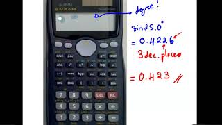 Basic Trigonometric Functions sine cosine and tangent and how to use the Calculator [upl. by Stephanus875]