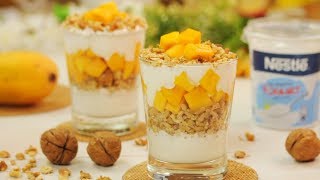 Mango Yogurt Parfait Recipe  Dessert Recipe By SooperChef [upl. by Garrity]