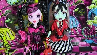 MONSTER HIGH SWEET SCREAMS FRANKIE STEIN AND DRACULAURA DOLL REVIEW VIDEO D [upl. by Flem]