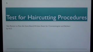 Cosmetology 37 Test for Haircutting Theory [upl. by Riancho]