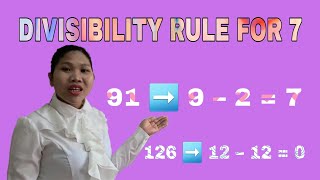 DIVISIBILITY RULE FOR 7 [upl. by Alywt]