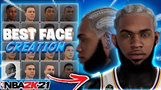 NEW BEST DRIPPY FACE CREATION IN NBA 2K21 COMP STAGE FACE CREATION 2K21 [upl. by Kano]