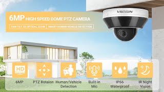 PTZ3601IZ 3X Optical Zoom Security Camera  6MP PoE Dome Camera  IR Night Vision PTZ Camera [upl. by Chester]